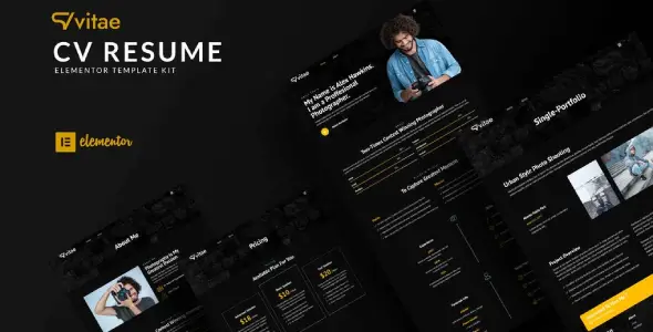 Vitae – CV Resume Elementor Template Kit